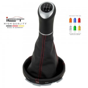 ict manopla de câmbio com costura vermelha Ford Fiesta MK6 ST Cup Fusion Calero