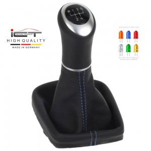 VW Touran Typ 1T 5T 4Motion pomo de la palanca de cambios de cuero funda marco de montaje