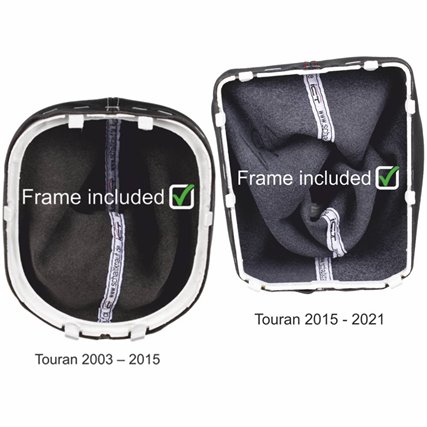 schaltmanschette unten rahmen ansicht VW Touran Typ 1T 5T 4Motion