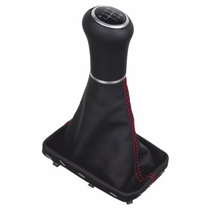 ict pomello del cambio con cuciture rosse VW Touran Typ 1T 5T 4Motion