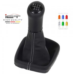 ict pomo de la palanca de cambios con costuras grises VW Touran Typ 1T 5T 4Motion