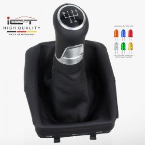 VW Polo 4 9N 9N2 9N3 Schaltknauf Schaltsack Alcantara leder schaltmanschette