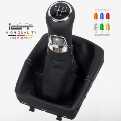 VW Polo 4 9N 9N2 9N3 Schaltknauf Schaltsack leder schaltmanschette mit rahmen