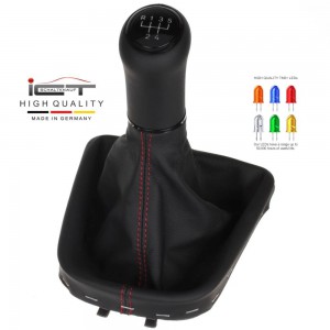 ict pommeau de vitesse avec coutures rouges VW UP Seat Mii Skoda Citigo