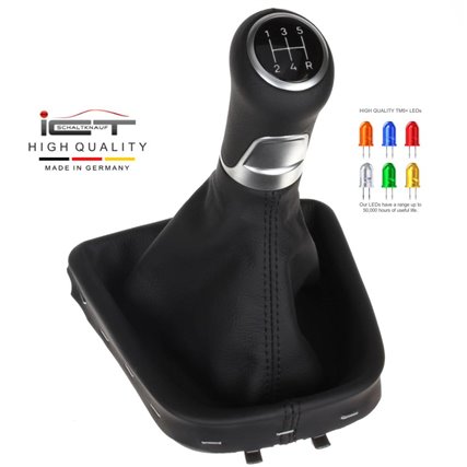 ict manopla de câmbio com costura preta VW UP Seat Mii Skoda Citigo