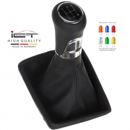 Ford Fiesta MK7 MK8 Facelift pomello del cambio Alcantara pelle cuffia