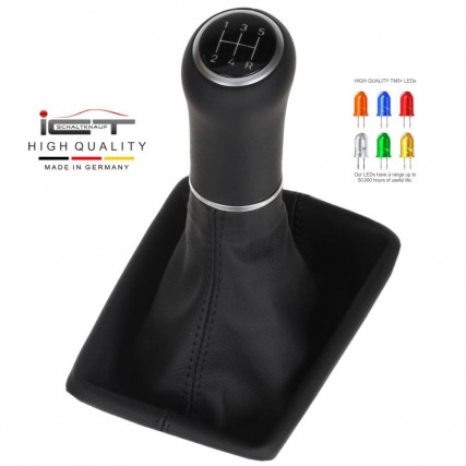 ict pomo de la palanca de cambios con costuras negras Ford Fiesta MK7 MK8 Facelift