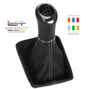 Ford Fiesta MK7 MK8 Facelift pomo de la palanca de cambios de cuero funda marco de montaje