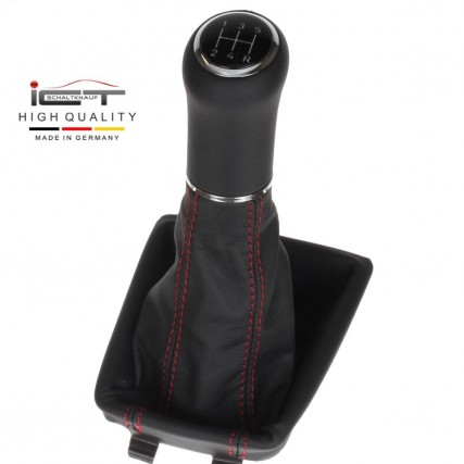 ict pomello del cambio con cuciture rosse Skoda Fabia Roomster 3 Typ NJ3