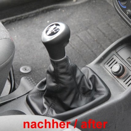 Schaltknauf Schaltsack Opel Corsa C leder schaltmanschette Schaltknauf Schaltsack Opel Corsa C leder schaltmanschette