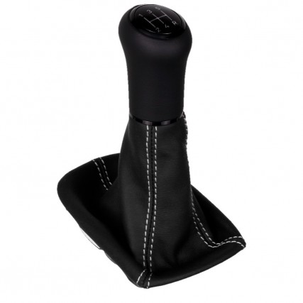 ict pommeau de vitesse avec coutures grises Volvo C30 C70 S40 V50