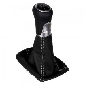 ict pomello del cambio con cuciture grigie Volvo C30 C70 S40 V50