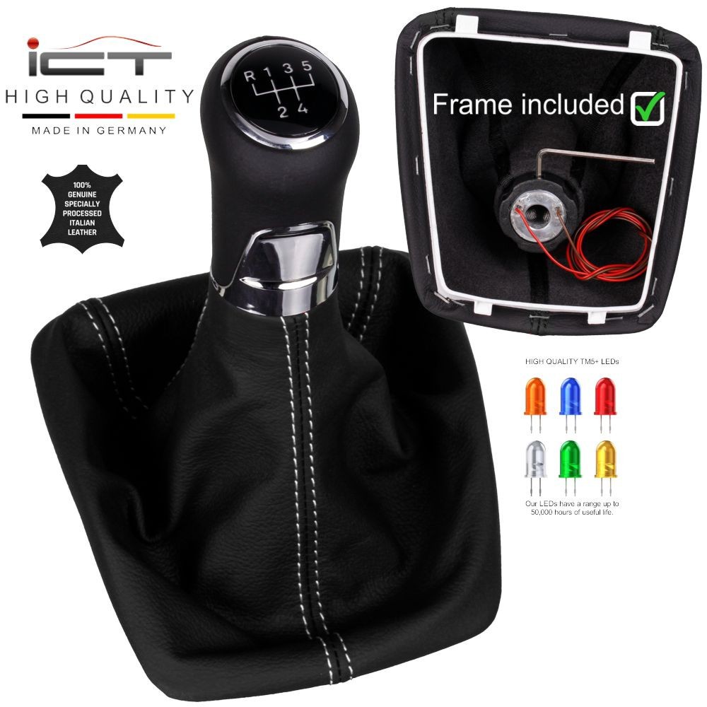 Skoda Octavia 2 RS 1Z3 1Z5 shift gear knob boot gaiter cover Alcantara leather