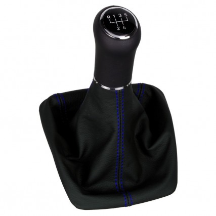 Skoda Yeti Typ 5L pomo de la palanca de cambios de cuero funda marco de montaje