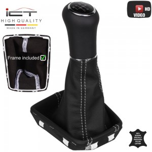 Schaltknauf Schaltsack Skoda Rapid leder schaltmanschette