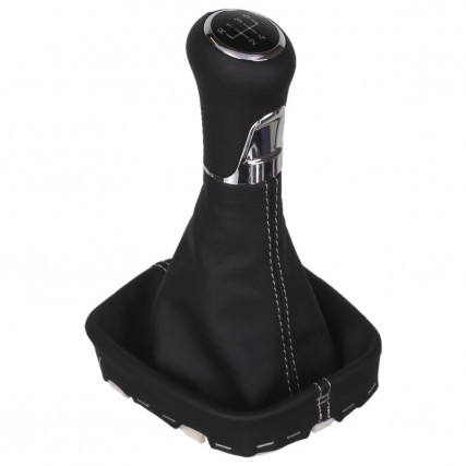 ict Schaltknauf mit graue Naht VW Polo 6 Typ 2G GTI Vento