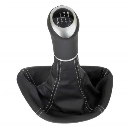 ict pomello del cambio con cuciture grigie Mercedes V-Classe W639 Vito Viano