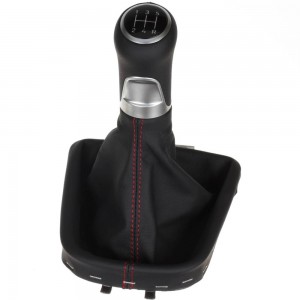 ict pomello del cambio con cuciture grigie Mitsubishi Space Star Mirage