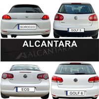 VW Golf 5 Golf 6 Eos Scirocco 3 MK5 MK6 manopla de câmbio Alcantara couro coifa