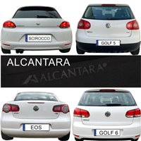 VW Golf 5 Golf 6 Eos Scirocco 3 MK5 MK6 pomo de la palanca de cambios Alcantara cuero funda