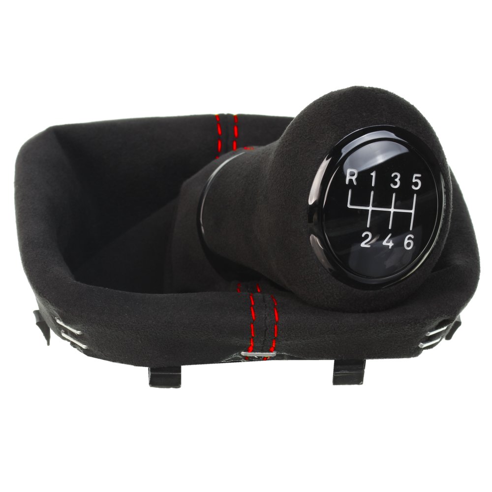 VW Golf 5 Golf 6 Eos Scirocco 3 MK5 MK6 pomo de la palanca de cambios Alcantara cuero funda