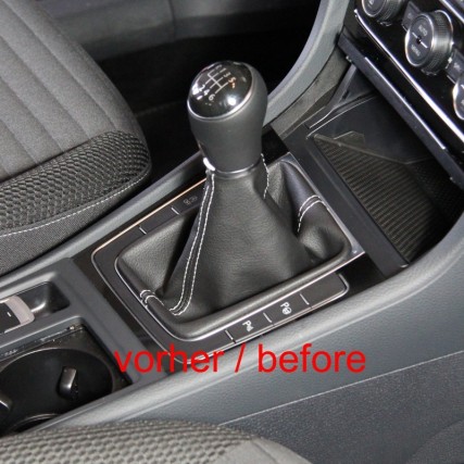 ict shift knob with black stitching VW Golf 8 MK8 GTI R CD