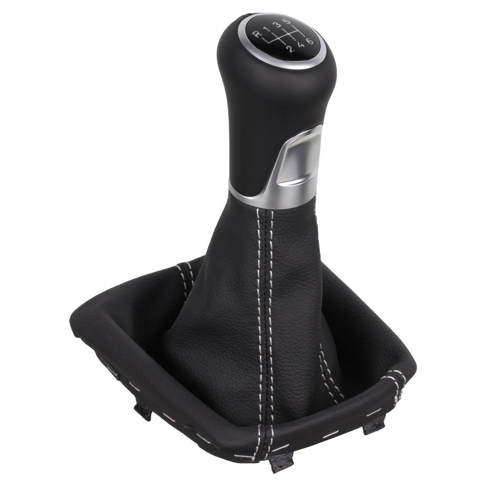 Skoda Karoq Schaltknauf Schaltsack Alcantara leder schaltmanschette