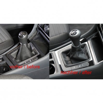 ict Schaltknauf mit graue Naht Seat Leon 3 Typ 5F