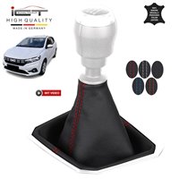 Dacia Sandero 3 DJF Logan Renault Taliant (2021-) de la palanca de cambios Alcantara cuero funda