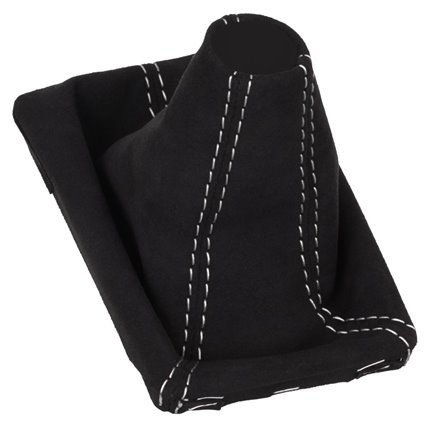 Porsche Macan Typ 95B Schaltmanschette, Alcantara Naht silber