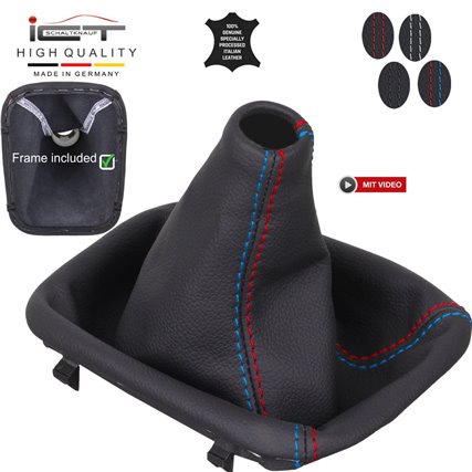 BMW E30 1983 – 1991 pommeau de vitesse soufflet cuir Alcantara