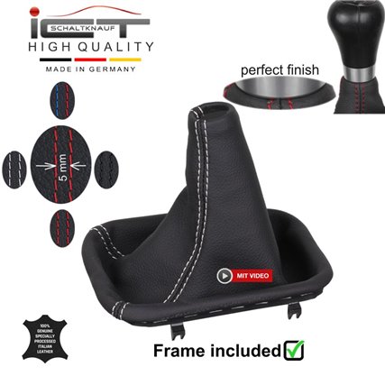 ict pommeau de vitesse avec coutures noires BMW E30 1983 – 1991