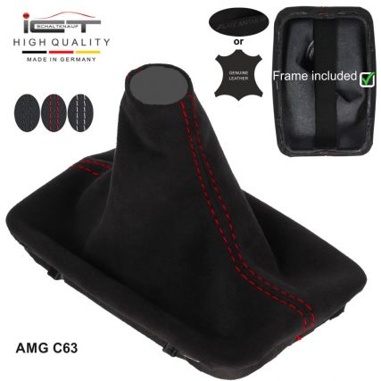 Mercedes W204 AMG C63 (2012-2015) pomo de la palanca de cambios Alcantara cuero funda