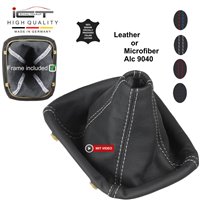 BMW E32 E34 1986 – 1996 pomo de la palanca de cambios de cuero funda marco de montaje