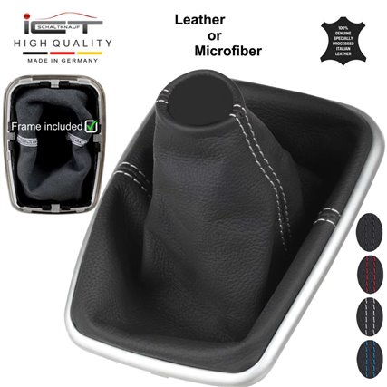 VW Golf 4 1J MK4 GTI Jetta 4 Bora R32 (1997-2005) pomo de la palanca de cambios de cuero funda marco de montaje