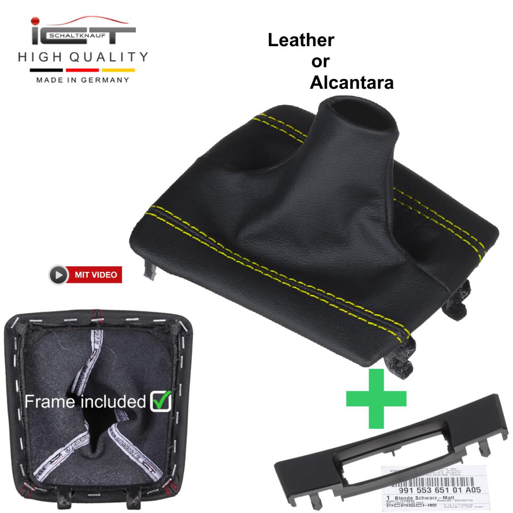 Porsche PDK Boxster Cayman Spyder 718 911 991 981 982 pomo de la palanca de cambios Alcantara cuero funda