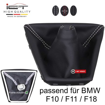 BMW F10, F11, F18 (2010-2017) manopla de câmbio Alcantara couro coifa