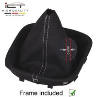 VW Golf 5 Golf 6 Eos Scirocco 3 MK5 MK6 (2003-2015) shift gear knob boot gaiter cover Alcantara leather