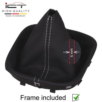 VW Golf 5 Golf 6 Eos Scirocco 3 MK5 MK6 (2003-2015) shift gear knob boot gaiter cover Alcantara leather