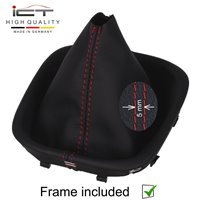 VW Golf 5 Golf 6 Eos Scirocco 3 MK5 MK6 (2003-2015) manopla de câmbio de couro coifa com moldura de montagem