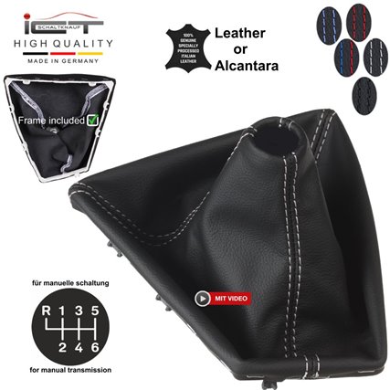 BMW Serie 1 Serie 2 F20 F21 F22 F23 (2010-2019) pomello del cambio Alcantara pelle cuffia