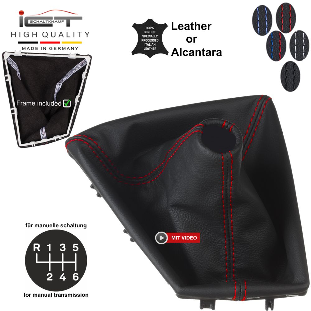 BMW 3 Series 4 Series F30 F31 F32 F33 F34 F36 (2011-2019) shift gear knob boot gaiter cover Alcantara leather