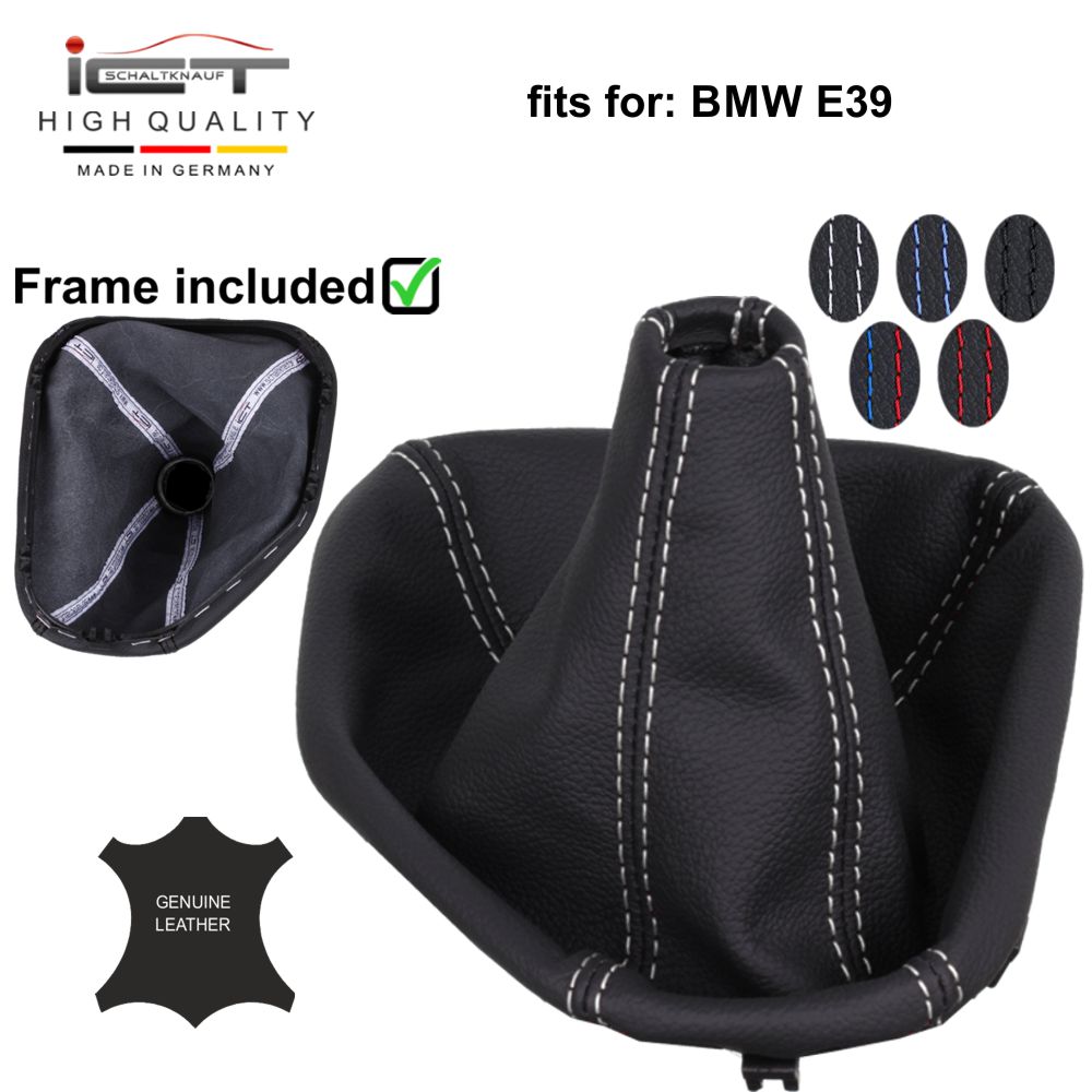 BMW 5 Series E39 (1994–2004) shift gear knob boot gaiter cover Alcantara leather