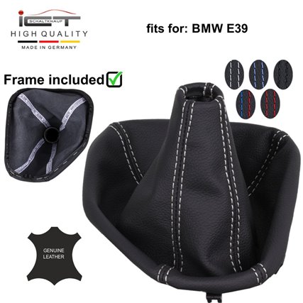 BMW Série 5 E39 (1994–2004) pommeau de vitesse soufflet cuir Alcantara BMW Série 5 E39 (1994–2004) pommeau de vitesse soufflet cuir Alcantara