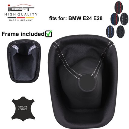 BMW Serie 5 BMW E28 (81-87) E24 (82-89) pomo de la palanca de cambios Alcantara cuero funda BMW Serie 5 BMW E28 (81-87) E24 (82-89) pomo de la palanca de cambios Alcantara cuero funda