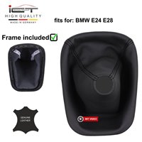 BMW Serie 5 BMW E28 (81-87) E24 (82-89) pomello del cambio pelle e cuffia con telaio di montaggio