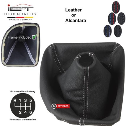 BMW Série 5 E60 E61 Touring Facelift (2003-2010) pommeau de vitesse soufflet cuir Alcantara