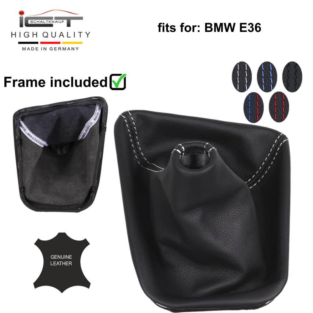 BMW 3 Series E36 316i 318ti 318tds 323ti (1992-1998) shift gear knob boot gaiter cover Alcantara leather