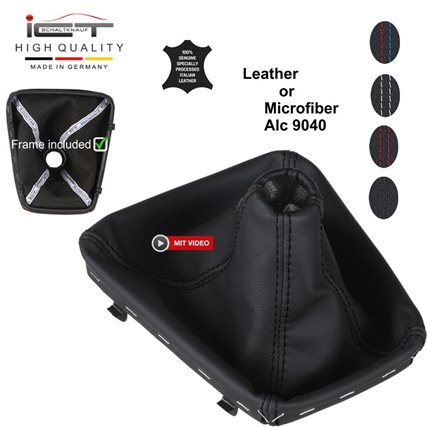 BMW Serie 3 E36 Compact (1993 – 2000) pomello del cambio pelle e cuffia con telaio di montaggio BMW Serie 3 E36 Compact (1993 – 2000) pomello del cambio pelle e cuffia con telaio di montaggio