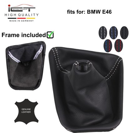 BMW Serie 3 E46 (1999-2004) pomello del cambio Alcantara pelle cuffia BMW Serie 3 E46 (1999-2004) pomello del cambio Alcantara pelle cuffia
